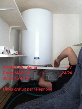 apams plomberie Chasselay pose et installation de chauffe eau
